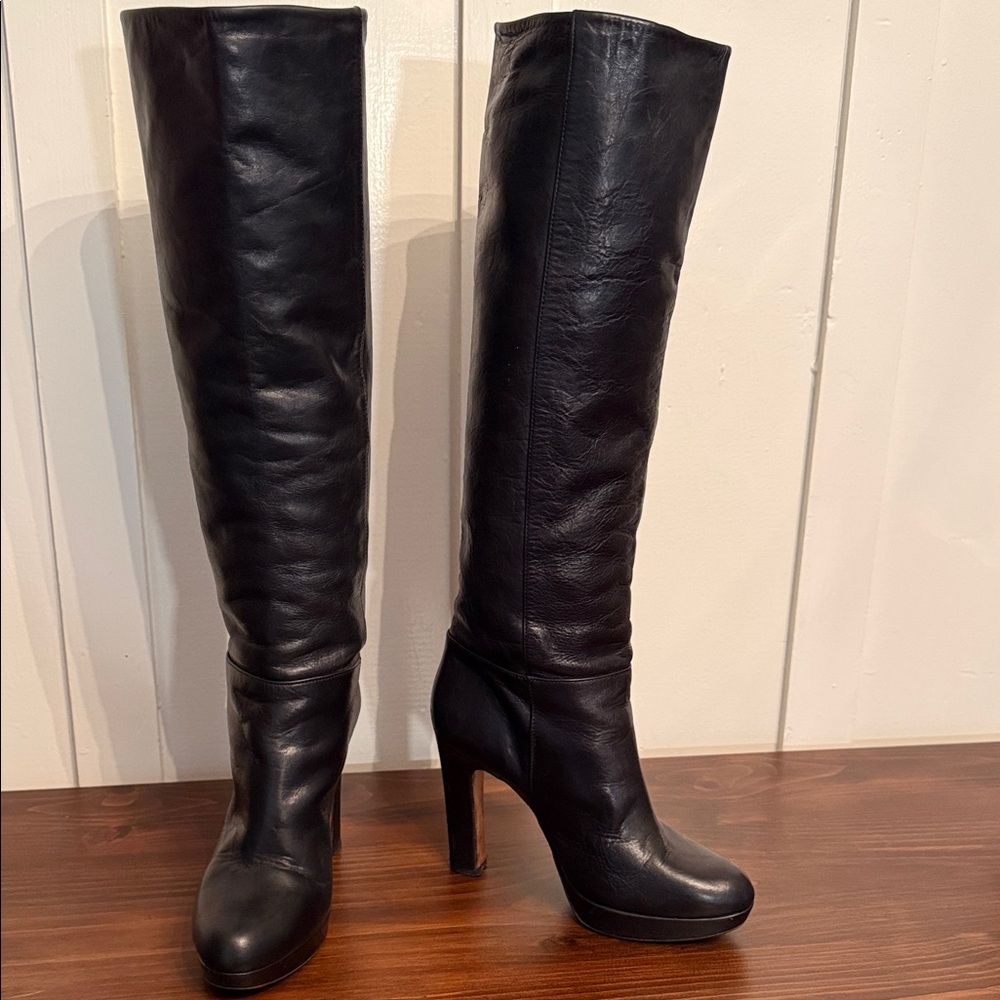 Barneys New York Black Knee-High whitchy goth vamp sexy boots
